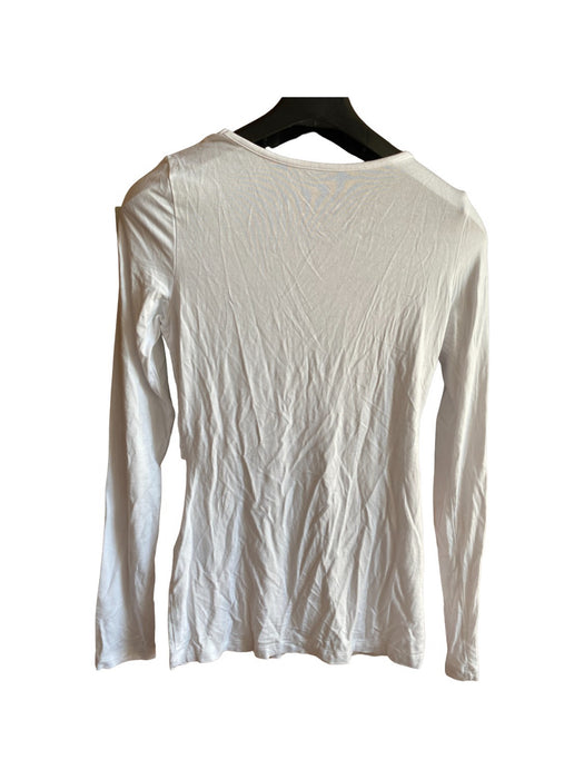 A White Long Sleeve Shirts from Seraphine in size XS for maternity. (Back View)