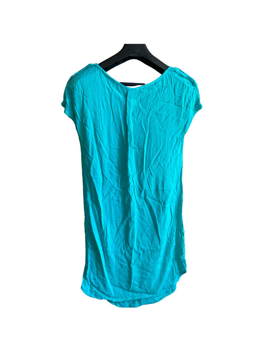 A Teal Short Sleeve Dresses from Seraphine in size XS for maternity. (Back View)