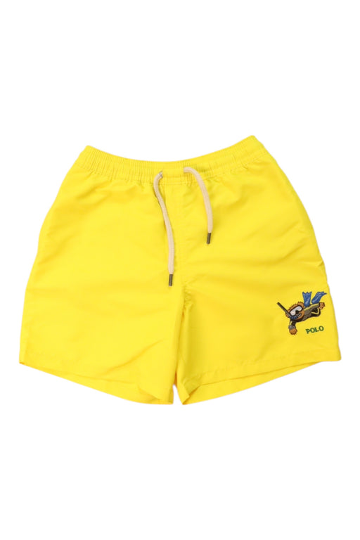 A Yellow Swim Shorts from Polo Ralph Lauren in size 7Y for boy. (Front View)