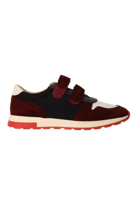A Burgundy Sneakers from Jacadi in size 11Y for boy. (Front View)