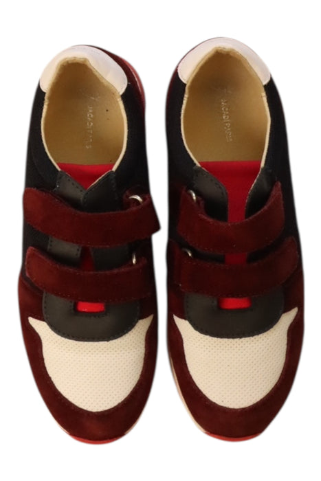 A Burgundy Sneakers from Jacadi in size 11Y for boy. (Back View)