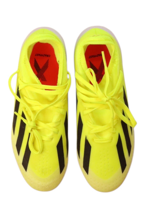 A Yellow Sneakers from Adidas in size 9Y for boy. (Back View)