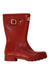 A Red Rain Boots from Hunter in size 4T for neutral. (Front View)