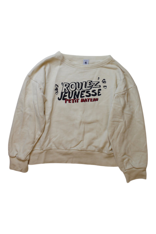 A Beige Crewneck Sweatshirts from Petit Bateau in size 8Y for neutral. (Front View)