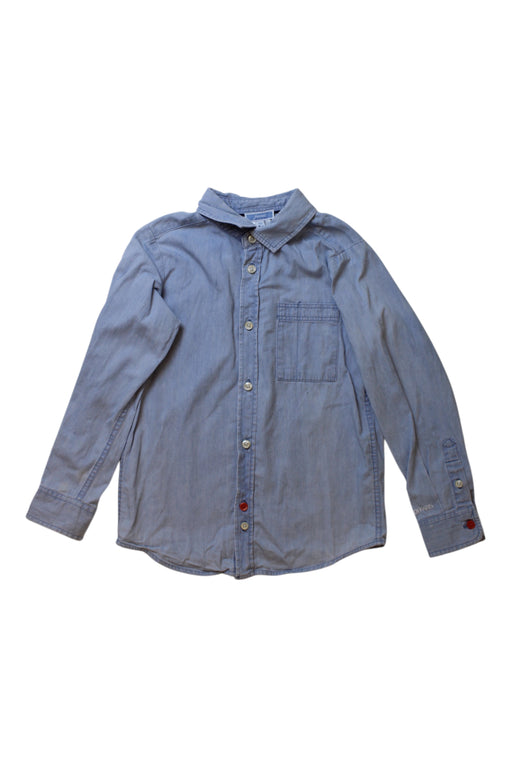 A Blue Long Sleeve Shirts from Jacadi in size 6T for neutral. (Front View)