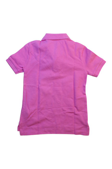 A Pink Short Sleeve Polos from Polo Ralph Lauren in size 5T for girl. (Back View)