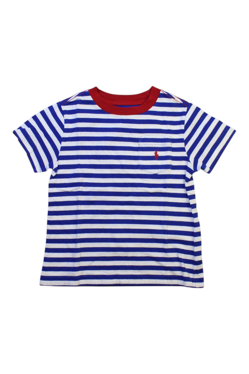A Blue Short Sleeve T Shirts from Polo Ralph Lauren in size 3T for boy. (Front View)