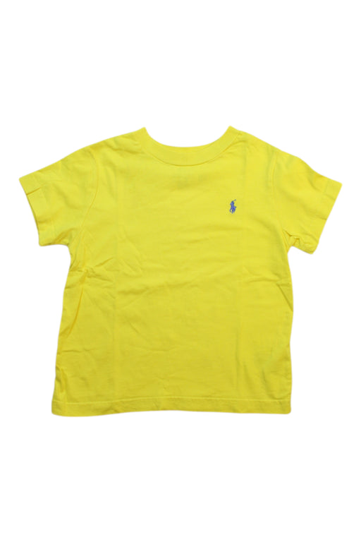 A Yellow Short Sleeve T Shirts from Polo Ralph Lauren in size 3T for boy. (Front View)