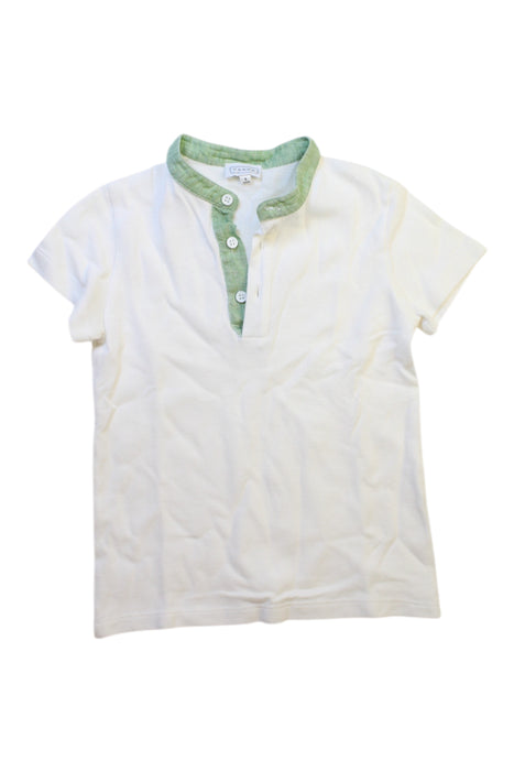 A White Short Sleeve Polos from Nicoletta Fanna in size 5T for boy. (Front View)