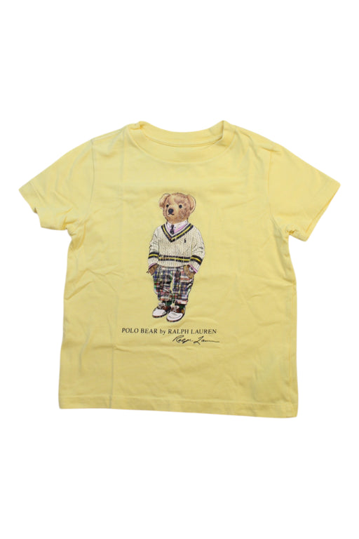A Yellow Short Sleeve T Shirts from Polo Ralph Lauren in size 3T for boy. (Front View)