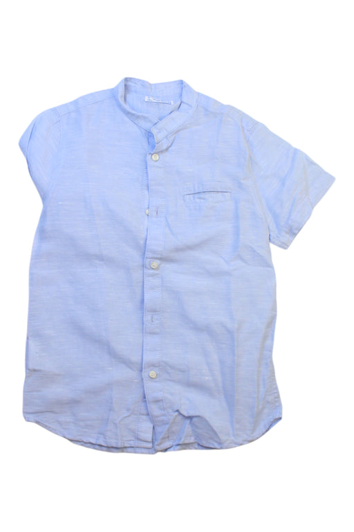 A Blue Short Sleeve Shirts from Mayoral in size 5T for boy. (Front View)