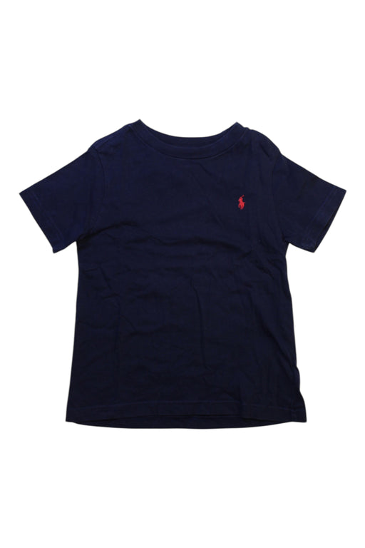A Navy Short Sleeve T Shirts from Polo Ralph Lauren in size 4T for boy. (Front View)