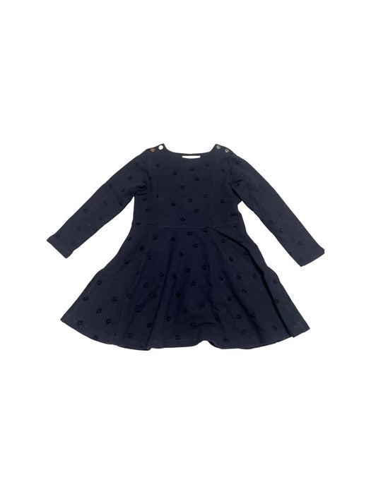 A Navy Long Sleeve Dresses from Jacadi in size 6T for girl. (Front View)
