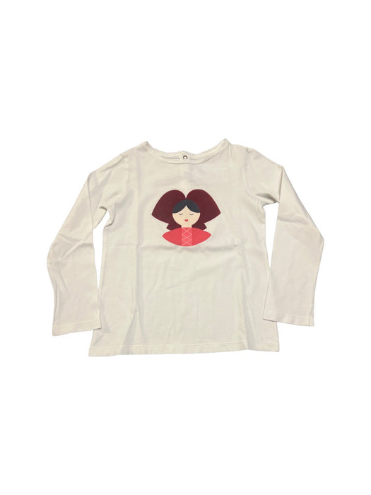 A White Long Sleeve T Shirts from Jacadi in size 6T for neutral. (Front View)