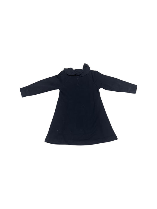 A Navy Long Sleeve Dresses from Jacadi in size 5T for girl. (Back View)