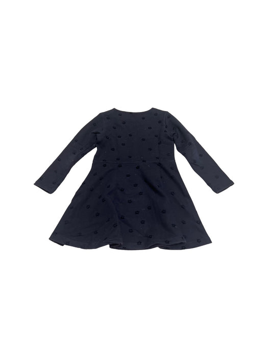 A Navy Long Sleeve Dresses from Jacadi in size 6T for girl. (Back View)