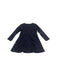 A Navy Long Sleeve Dresses from Jacadi in size 6T for girl. (Back View)