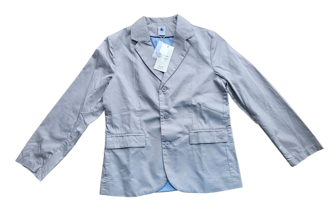 A Grey Blazers from Petit Bateau in size 10Y for boy. (Front View)