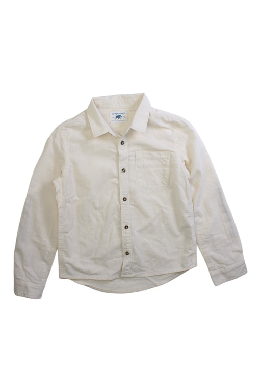 A Ivory Long Sleeve Shirts from Gingersnaps in size 6T for boy. (Front View)