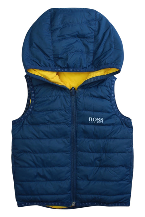 A Yellow Puffer/Quilted Jackets from Boss in size 12-18M for boy. (Back View)