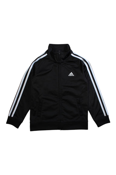 A Black Zippered Sweatshirts from Adidas in size 6T for boy. (Front View)