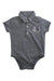 A Grey Short Sleeve Bodysuits from Diesel in size 6-12M for girl. (Front View)