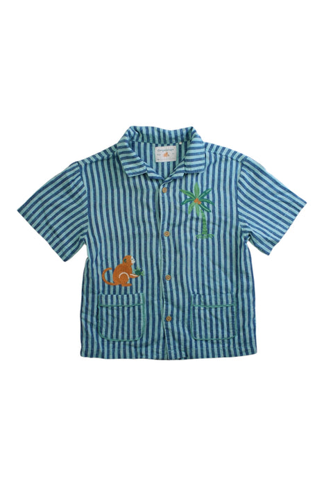 A Blue Short Sleeve Shirts from Gingersnaps in size 6T for boy. (Front View)
