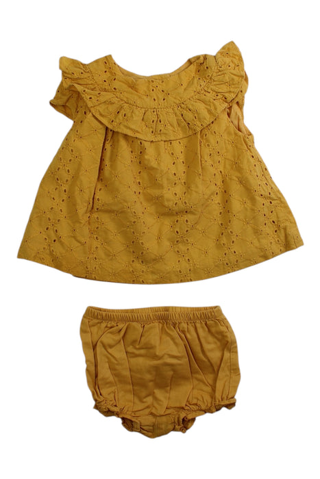 A Yellow Dress Sets from Janie & Jack in size 3-6M for girl. (Front View)