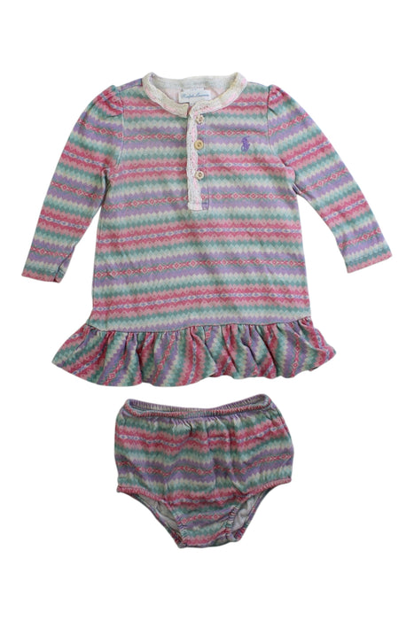 A Multicolour Dress Sets from Ralph Lauren in size 3-6M for girl. (Front View)