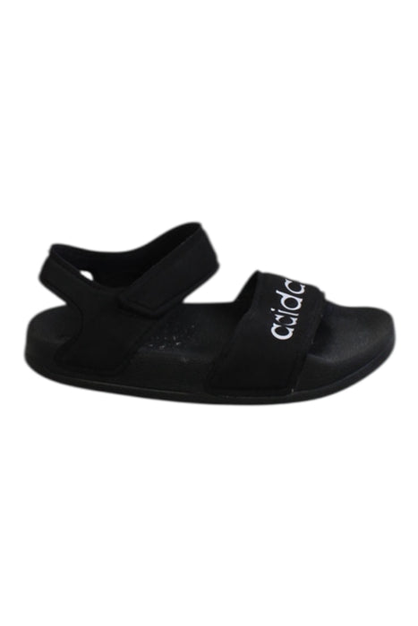 A Black Sandals from Adidas in size 5T for neutral. (Front View)