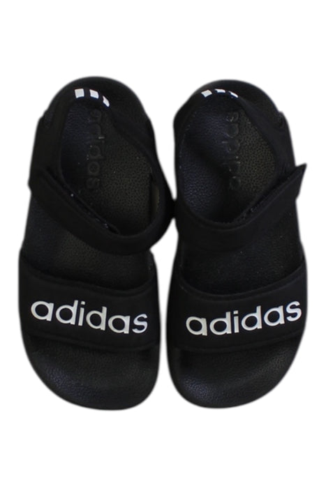 A Black Sandals from Adidas in size 5T for neutral. (Back View)