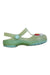 A Green Sandals from Crocs in size 5T for girl. (Front View)