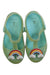 A Green Sandals from Crocs in size 5T for girl. (Back View)