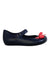 A Navy Flats from Mini Melissa in size 4T for girl. (Front View)