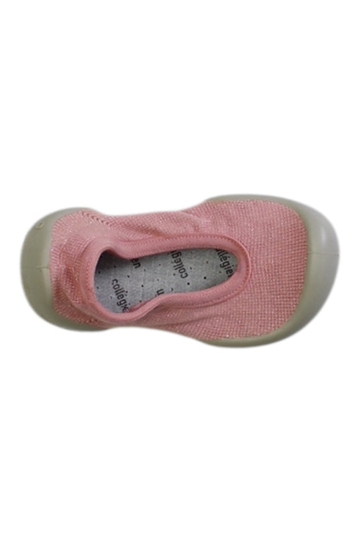 A Pink Slip Ons from Collegien in size 4T for girl. (Front View)