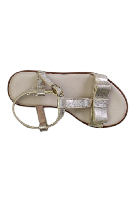 A Metallic Sandals from Jacadi in size 4T for girl. (Front View)