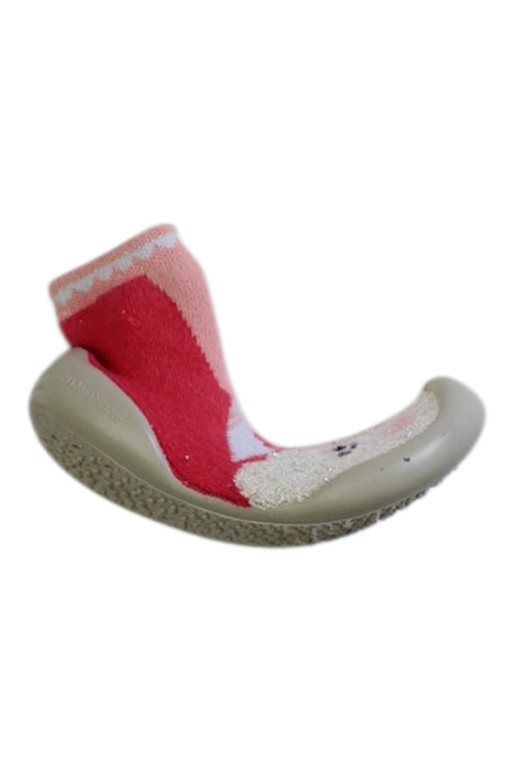 A Red Slippers from Collegien in size 4T for girl. (Front View)