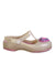 A Pink Sandals from Crocs in size 5T for girl. (Front View)