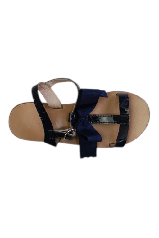 A Black Sandals from Jacadi in size 5T for girl. (Front View)