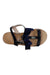 A Black Sandals from Jacadi in size 5T for girl. (Front View)