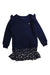 A Navy Long Sleeve Dresses from Polo Ralph Lauren in size 5T for girl. (Front View)