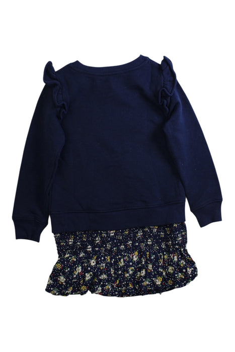A Navy Long Sleeve Dresses from Polo Ralph Lauren in size 5T for girl. (Back View)
