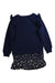 A Navy Long Sleeve Dresses from Polo Ralph Lauren in size 5T for girl. (Back View)