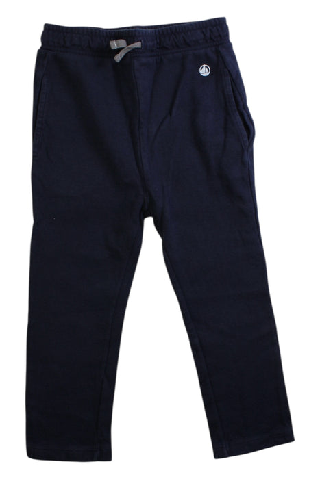A Navy Sweatpants from Petit Bateau in size 4T for girl. (Front View)