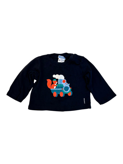 A Black Long Sleeve T Shirts from Jacadi in size 12-18M for boy. (Front View)