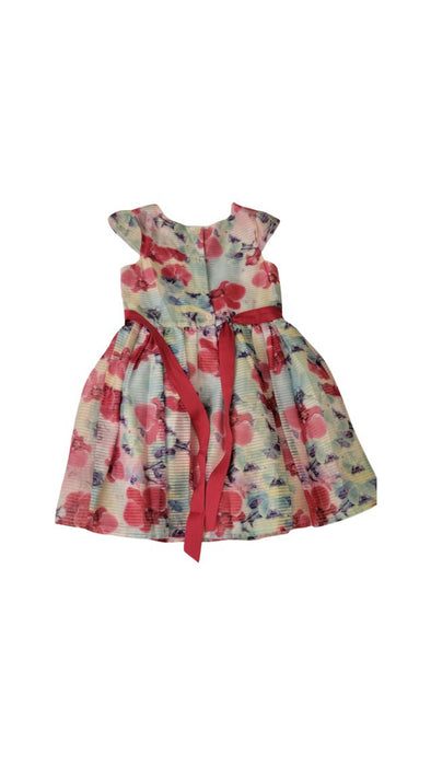 A Pink Short Sleeve Dresses from Origami in size 6T for girl. (Back View)