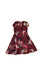 A Burgundy Short Sleeve Dresses from Lipsy London in size 7Y for girl. (Back View)