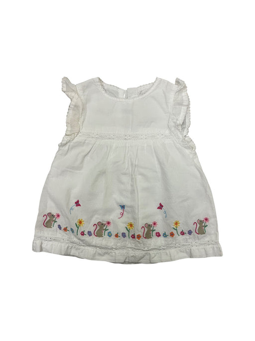 A White Sleeveless Tops from Jojo Maman Bébé in size 12-18M for girl. (Front View)