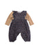 A Blue Long Sleeve Rompers from Chickeeduck in size 12-18M for girl. (Front View)