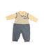A Blue Long Sleeve Jumpsuits from Chickeeduck in size 6-12M for boy. (Front View)